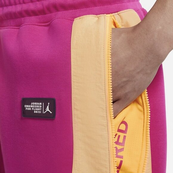 Jordan Fleece Shorts 23 Size Medium Engineered Fireberry Pink Mens - Picture 8 of 9